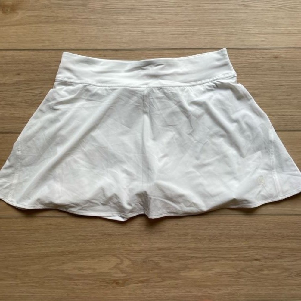 Lululemon Pace Rival Skirt White Tall 15" Tennis Running Skort Size 8 LW8AJGS